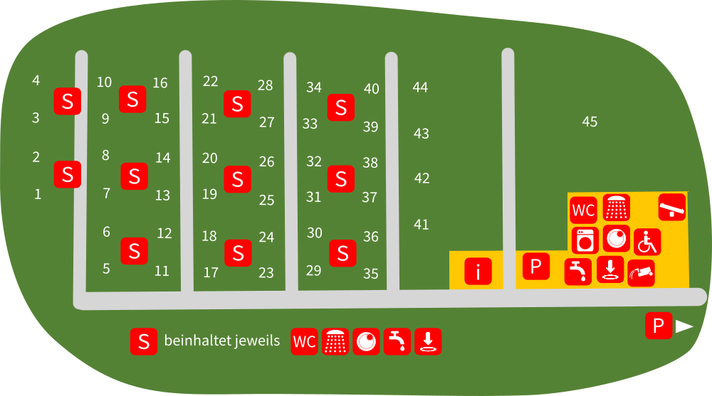 Der Platzplan der Panorama Camping Platzes in Dankerode